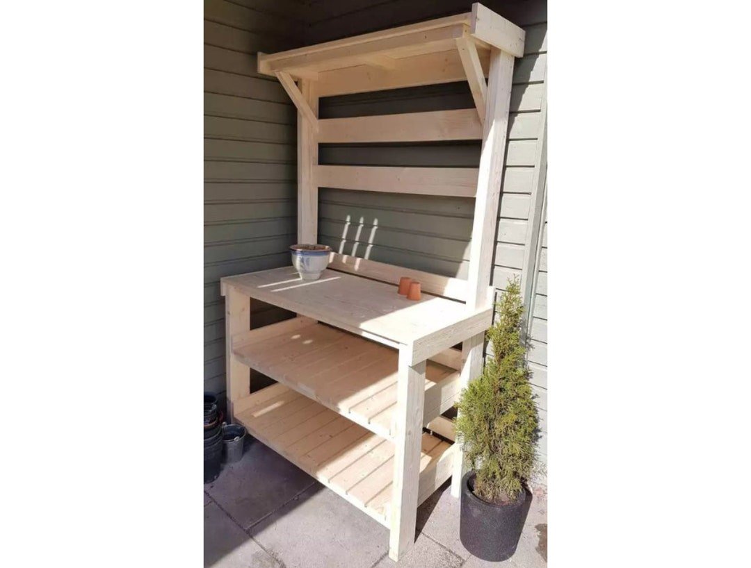 DIY Plans for Potting Bench Easy Woodworking Plan for Wooden - Etsy