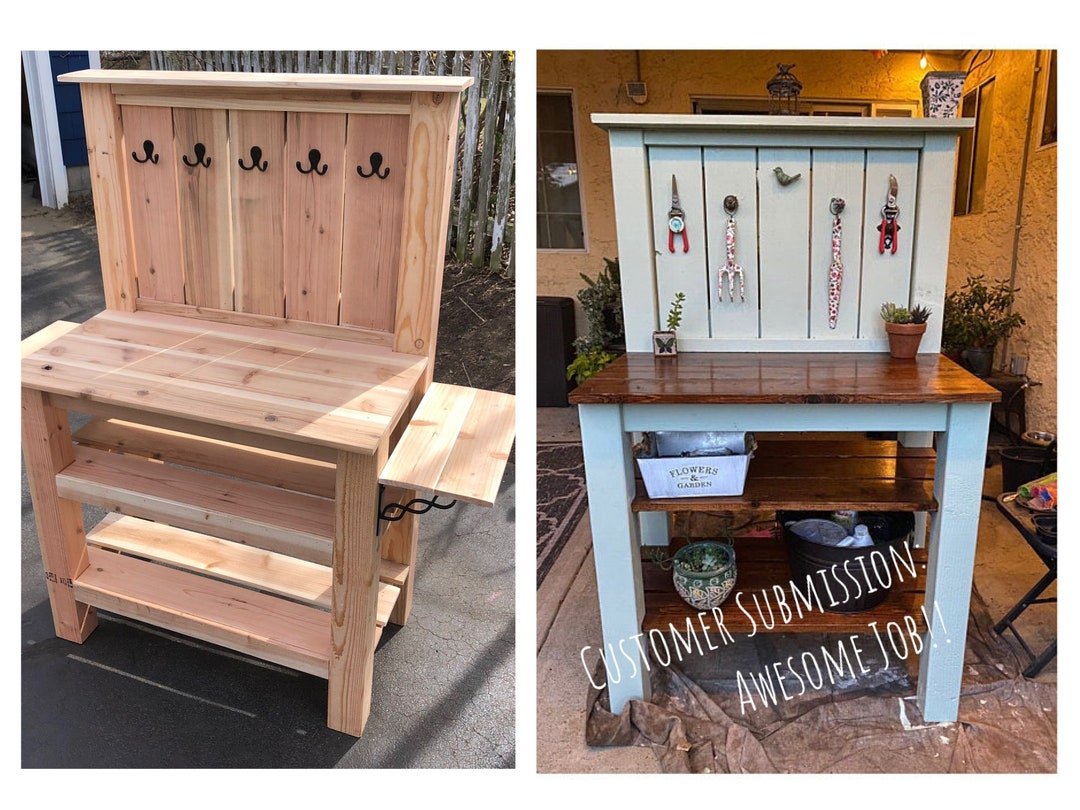 Potting Bench Build Plans Digital Products - Etsy