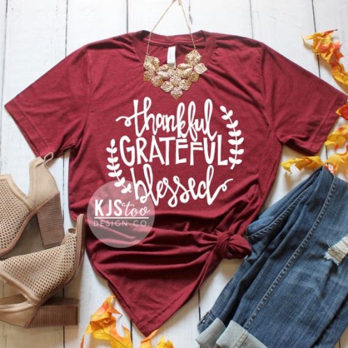 Fall Tee Grateful Thankful Blessed Tee Fall Shirt Cute | Etsy