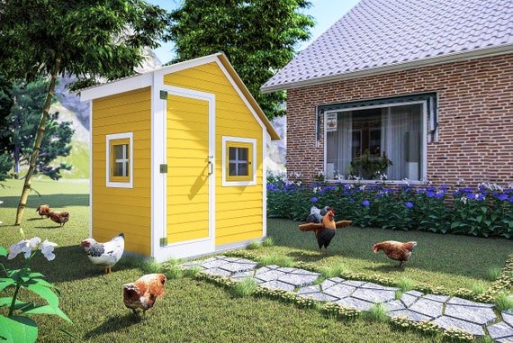 5x6 DIY Chicken Coop Plans 10 Chickens - Etsy