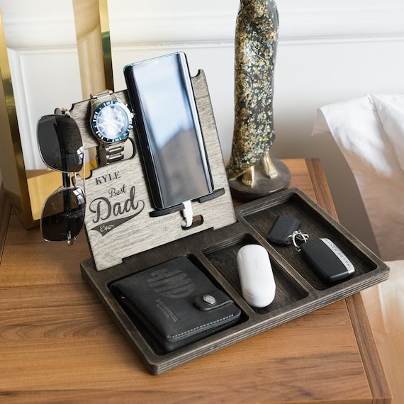 Personalized wooden organizer