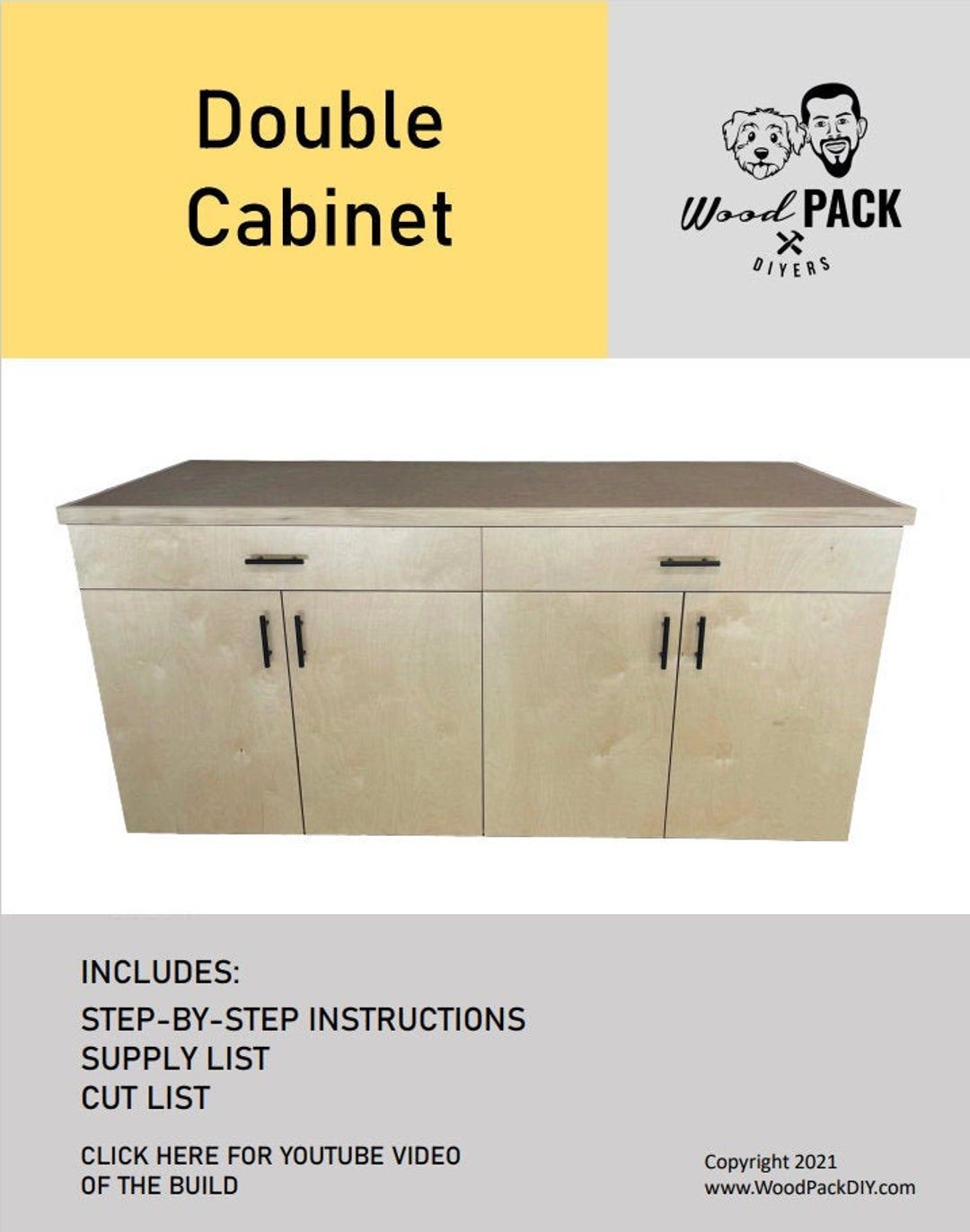 Double Cabinet Workbench Plans - Etsy