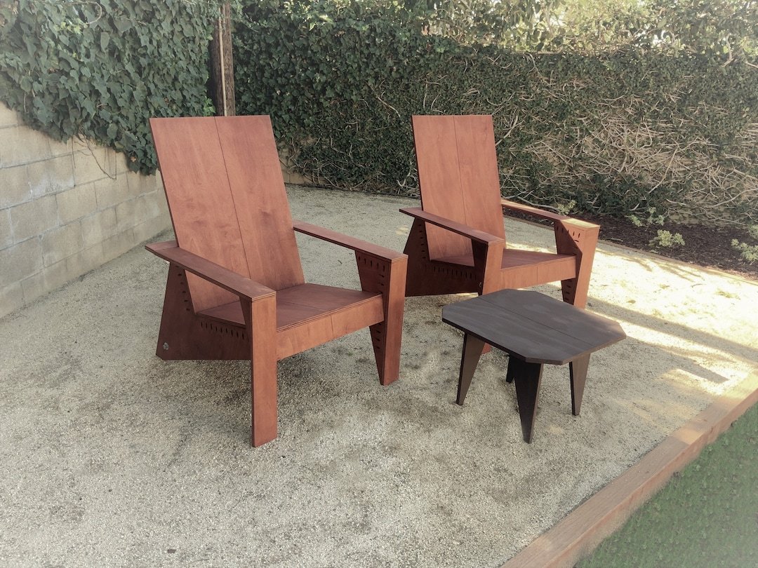 Buy Modern Adirondack Chairs Table DIY Plans Online in India - Etsy