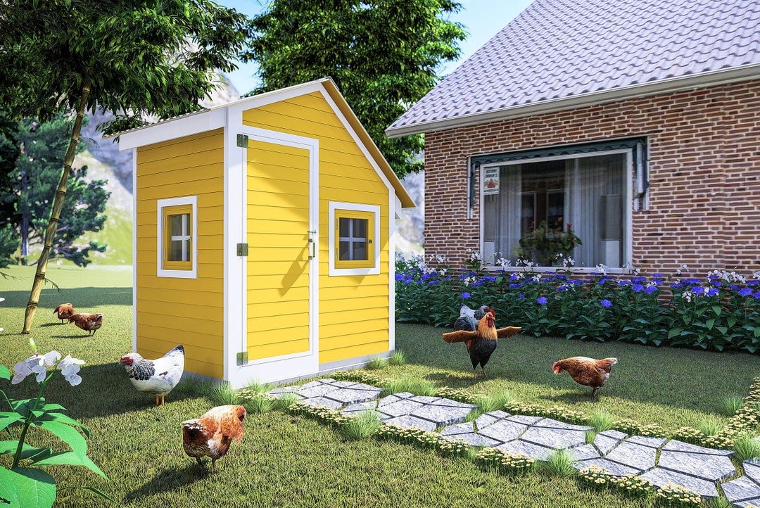 Chicken Coop Plans 5x6 Walk in Chicken Coop for 10 Chickens - Etsy