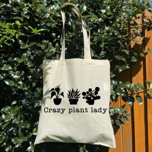 Crazy Plant Lady Organic Tote Bag Tote Bag Canvas Vegan Tote | Etsy