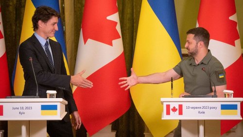 دیدار نخست وزیر کانادا و زلنسکی در کی‌یف؛ ترودو: تخریب سد کاخوفکا نتیجه تهاجم نظامی روسیه است