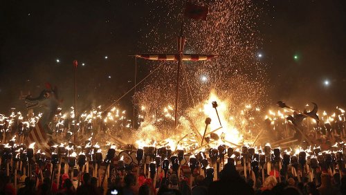 Thousands gather in Shetland as women participate in Up Helly Aa Festival for the first time