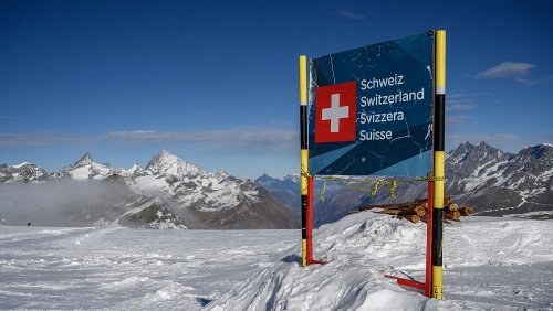 A melting glacier is moving the Italian-Swiss border near one of the world's largest ski resorts