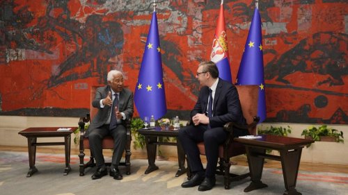 "Viele Leute haben mich gebeten, nicht zu kommen": EU-Ratspräsident trifft Vučić