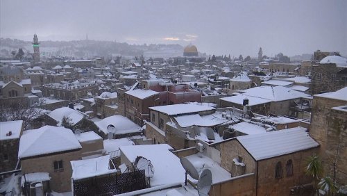 Weiße Pracht und Chaos: Wie der Schnee Jerusalem aus der Fassung brachte