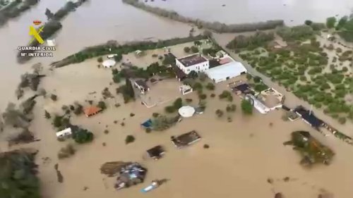 Video. Floods in southern Spain, 365 homes evacuated near Málaga