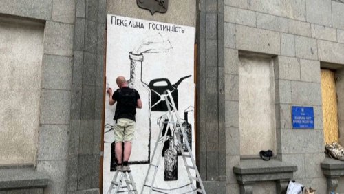 Molotow-Cocktails auf Häuserwänden: Street Art in Charkiw