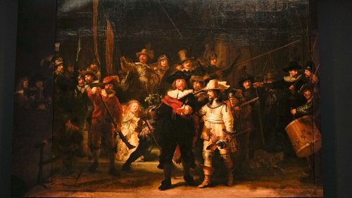 Rembrandt's 'The Night Watch' lies 'flat on its belly' for restoration