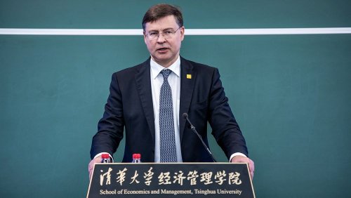 Dombrovskis warnt Peking vor "Auseinanderdriften" Chinas und der EU