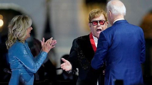 Elton John 'ambushed' by Joe Biden with medal after White House gig