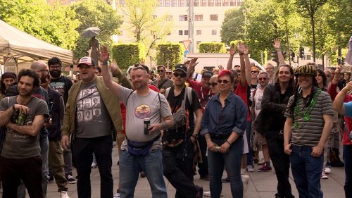 Manifestation pour la légalisation de la marijuana à Budapest