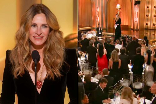 Celebs at Golden Globes go nuts over Julia Roberts with wild standing ovation: 'What the hell is going on?'