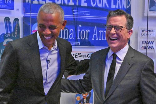 Barack Obama encourages Stephen Colbert to run for president ahead of Late Show final episode: 'The bar has changed'