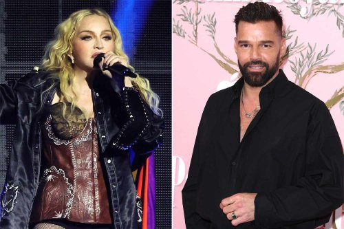 Ricky Martin appears to get an erection on stage at Madonna concert