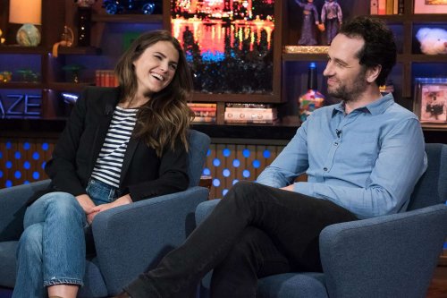 Keri Russell laughs as Matthew Rhys recalls drunkenly asking for her number