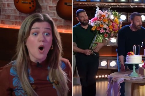 Ben Affleck and Jon Bernthal surprise Kelly Clarkson with flowers and cake on her birthday: 'Make a wish!'