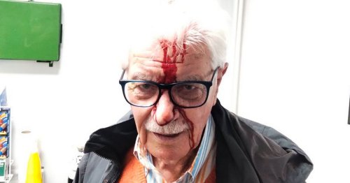Trevor Emery, 85, left bleeding after pitch invasion at Huddersfield Town Championship play-off speaks out