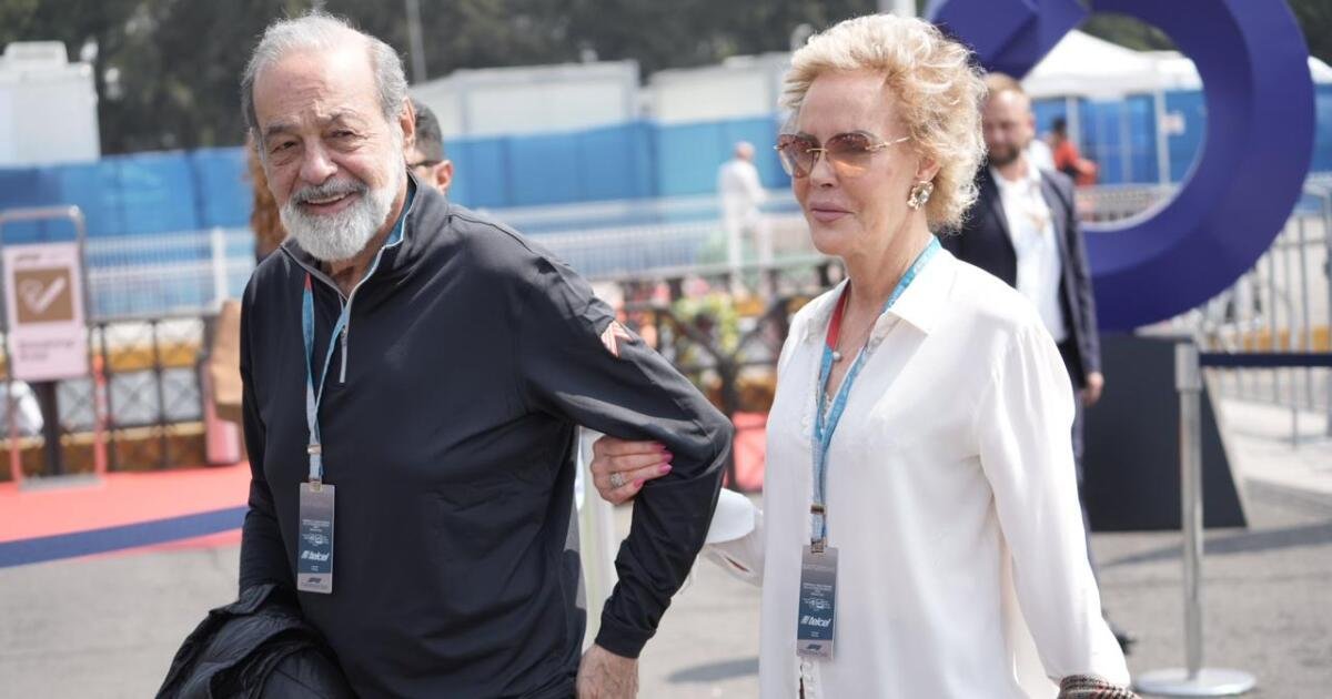 Carlos Slim Helú and Mercedes Sánchez-Navarro Redo, their first photo together in F1 |  cover plate