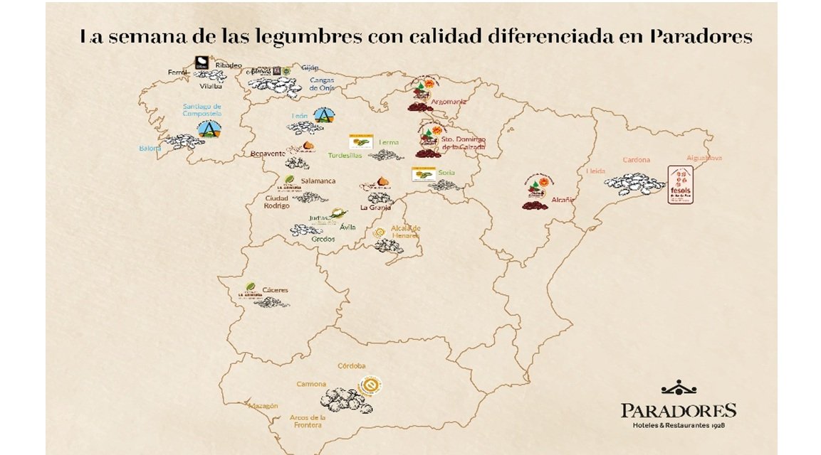 Paradores exhibe la versatilidad de las legumbres españolas con calidad diferenciada