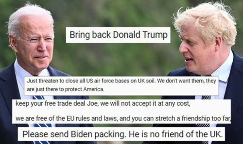 'No friend of the UK!' Boris urged to 'send Biden packing' over Brexit meddling