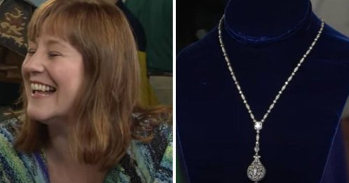 Antiques Roadshow guest's 'heart skips a beat' at inherited necklace's value