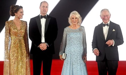 Kate and William join Charles and Camilla as royals steal show at James Bond premiere