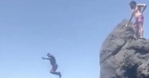Horror moment Tenerife tourist smashes into rocks