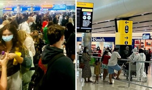 Heathrow chaos: Huge queues as pingdemic leaves 'ONE person on passport control'