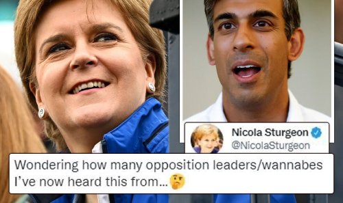 Sturgeon breaks silence to mock 'wannabe' Sunak's pledge to 'stop SNP in their tracks'