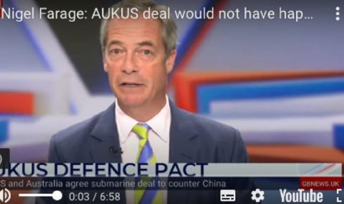 Nigel Farage taunts France over AUKUS deal as he hails coming together of 'Anglosphere'