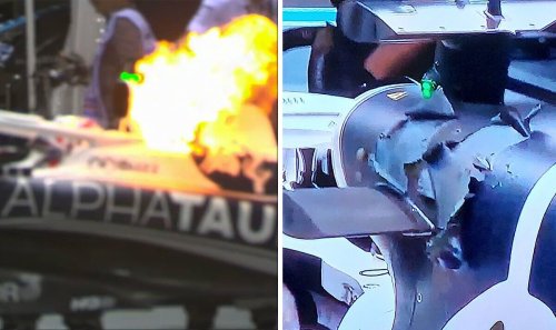 Pierre Gasly forced to bail as car suddenly catches fire