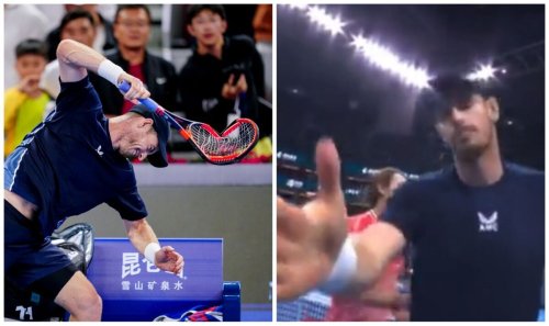 Andy Murray smashes racket and fumes at camera operator in sickening defeat