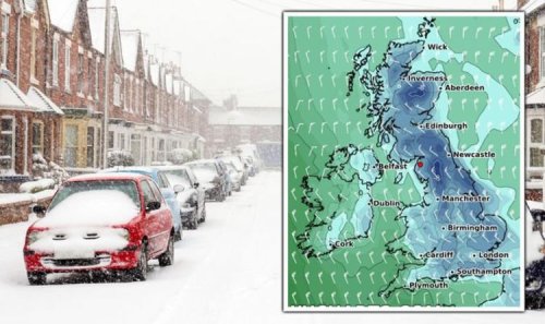 Met Office weather warning issued as two inches of snow to fall TODAY