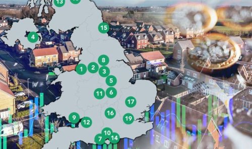 House price surge MAPPED: UK's fastest-growing property hotspots as growth soars to 6.6%