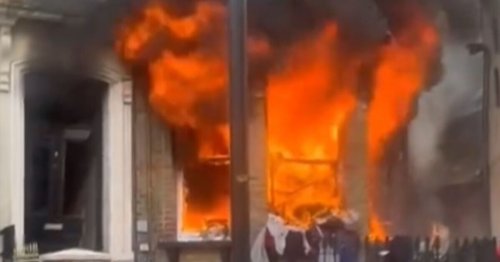 Horror moment fire rips through family home in terrifying 'anti-Semitic attack'