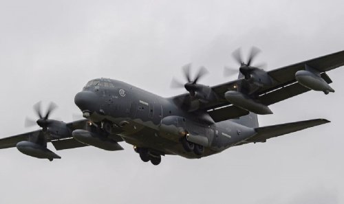 Enormous £50million US Air Force special mission aircraft spotted flying over England
