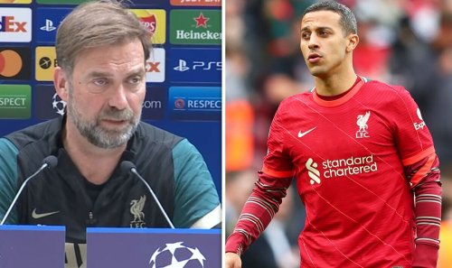 Liverpool boss Jurgen Klopp gives 'surprising' Thiago injury update before Real Madrid tie