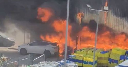 Evri parcels up in flames as massive blaze engulfs huge UK warehouse