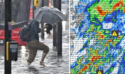 UK rain forecast: Flash flood risk as hail and torrential downpours to smash country TODAY