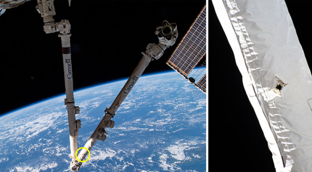 Space Junk Collided With the International Space Station's Robotic Arm