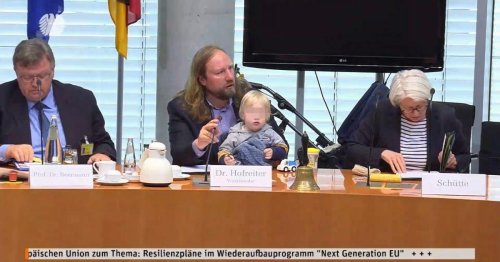 Un député allemand dirige une séance au Bundestag avec son fils de 15 mois sur les genoux