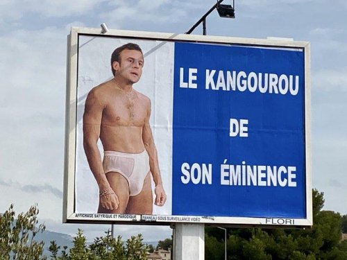 Macron en «slip kangourou» : nouvelle récidive de l'afficheur du Var
