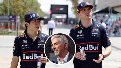 Damon Hill’s four-word reaction after Yuki Tsunoda claims he could soon beat Max Verstappen at Red Bull