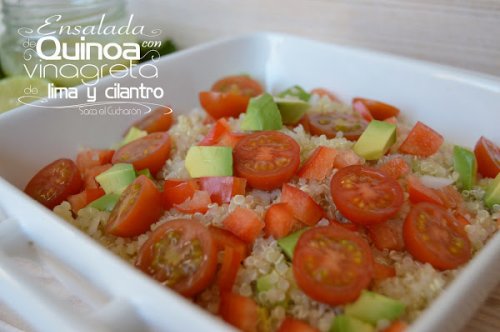 Ensalada de quinoa con vinagreta de lima y cilantro. ¡Para cuidarte!
