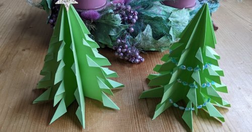 Tannenbaum falten: Schritt für Schritt zur süßen Weihnachtsdeko